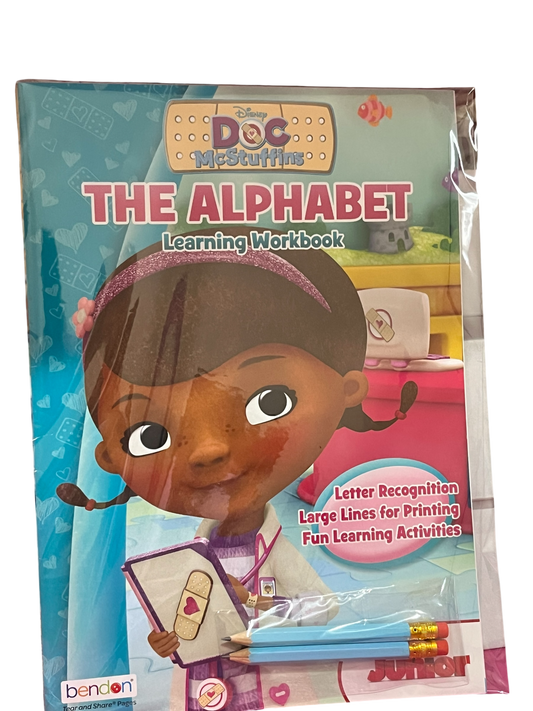 Educational Alphabet Writting Practice  Disney DOC McStuffins Book with Pencils