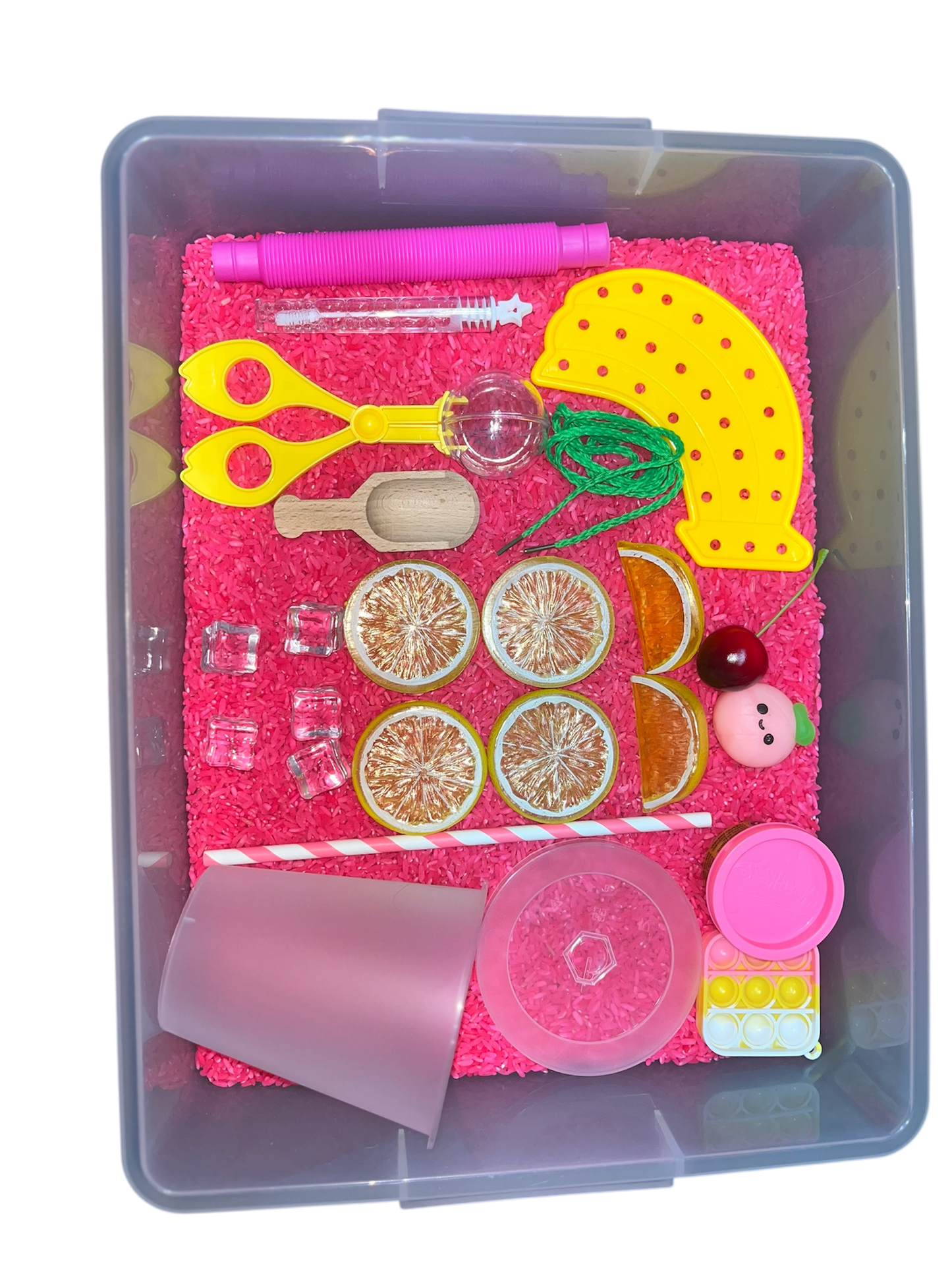 25 pc Pink Lemonade Special Edition Sensory Bin