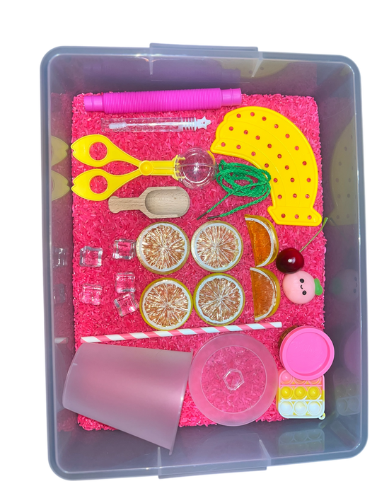 25 pc Pink Lemonade Special Edition Sensory Bin