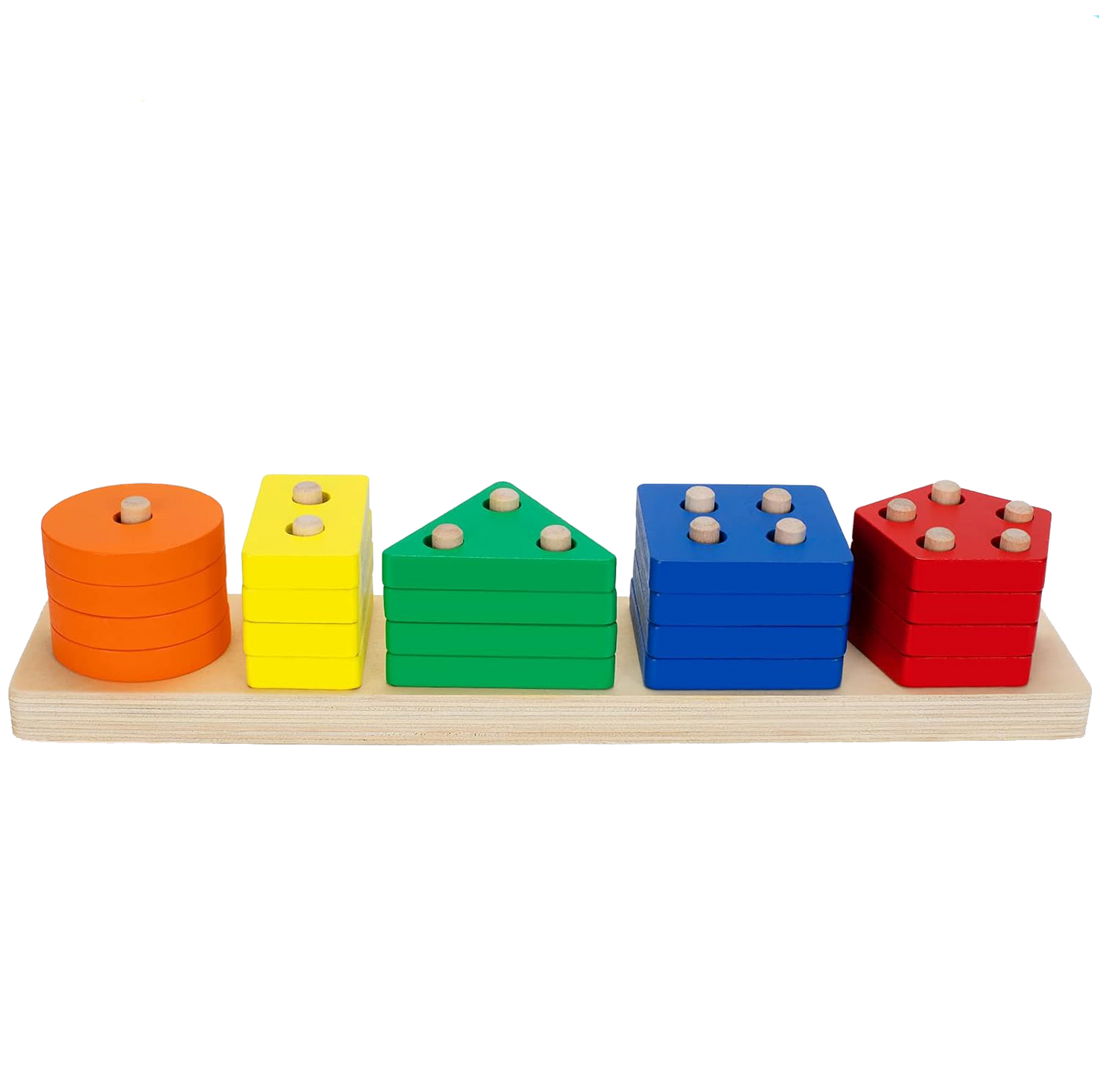 21 PC Montessori Wood Puzzle Geometric Shapes